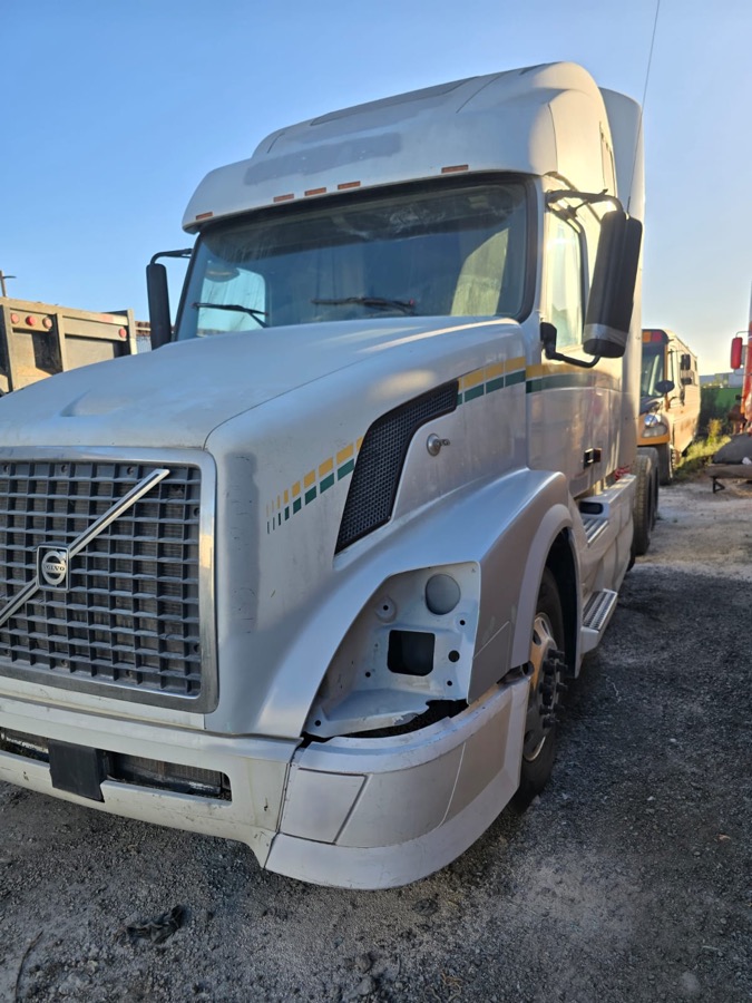 Semi tractor after fiberglass fender reconstruction
